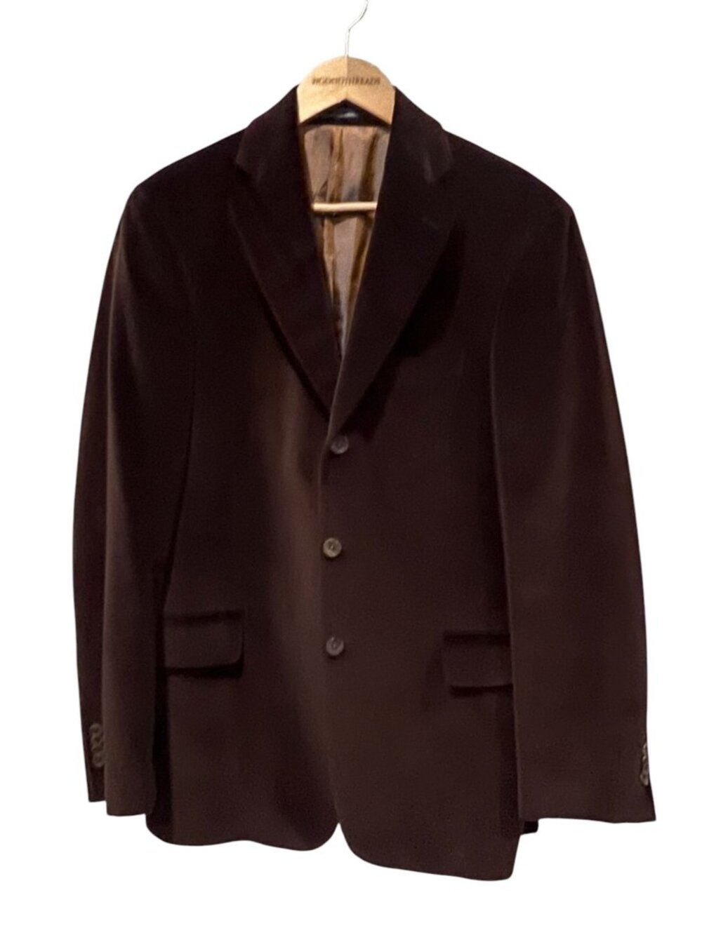 Arnold Brant Vtg Velvet Blazer Jacket, Brown, 40R